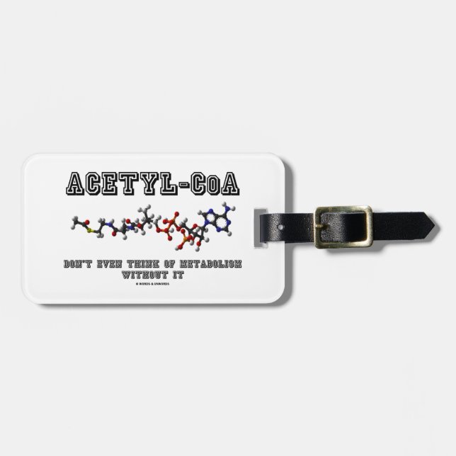 Acetyl-CoA tänker inte ens av ämnesomsättning Bagagebricka (Horisontell Framsida)