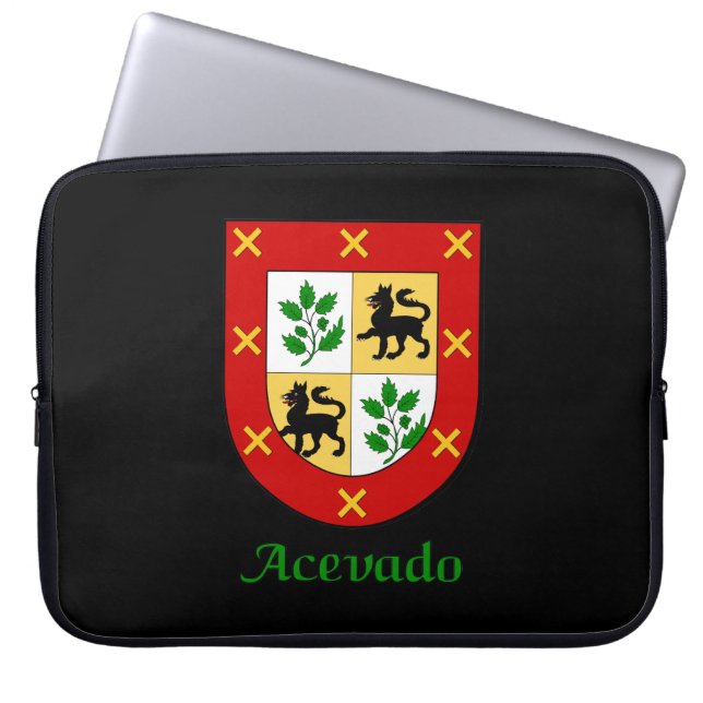 Acevado Family Shield Electronics Bag Laptop Sleeve (Framsidan)