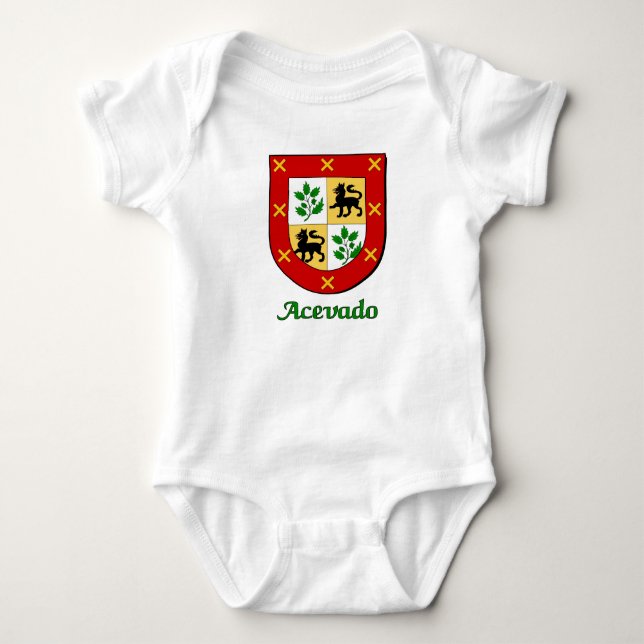 Acevado Family Shield Infant Creeper Tee Shirt (Framsida)