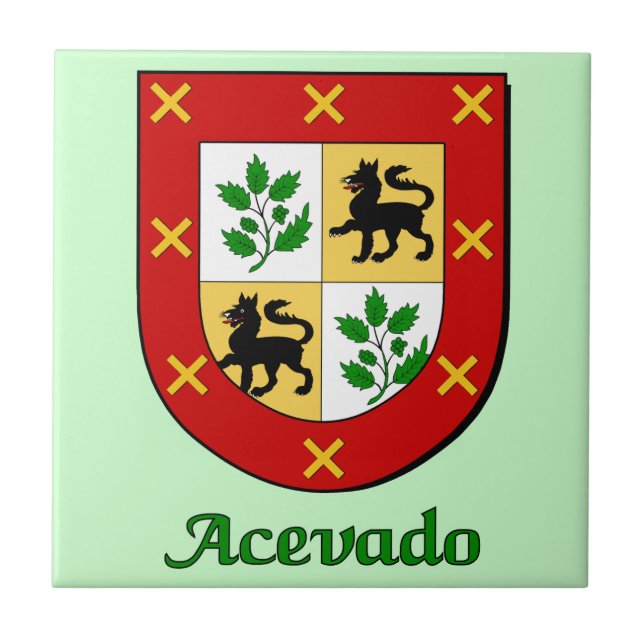 Acevado Family Shield Kakelplatta (Framsidan)