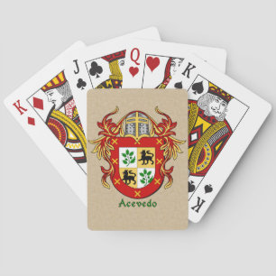 Acevedo Heraldic Shield med Mantling Spelkort