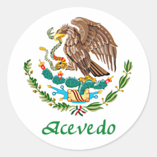 Acevedo Mexican National Seal Runt Klistermärke