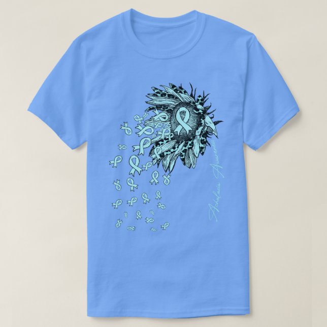 Achalasia Awareness Solrosblommor faller T Shirt (Design framsida)