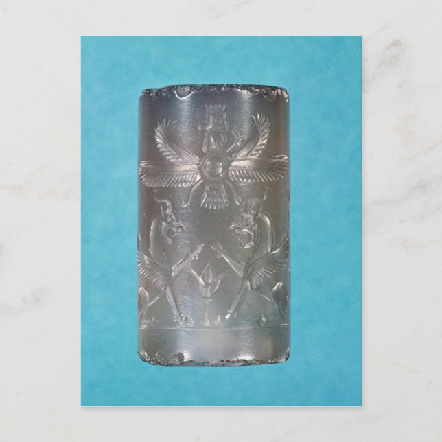 Achemenid cylinderförsegling vykort (Framsida)