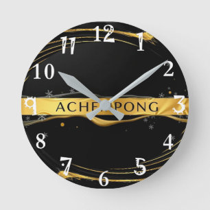 Achempong: Auric Cascade Flytande guldlyx Rund Klocka