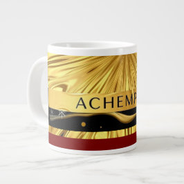 Achempong Designer Dryckesvaror: Crimson & Guld Op Jumbo Mugg