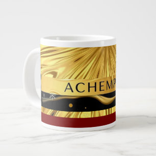 Achempong Designer Dryckesvaror: Crimson & Guld Op Jumbo Mugg