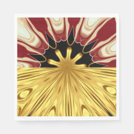 Achempong Designer Linen: Crimson & Gold Opulent S Pappersservett