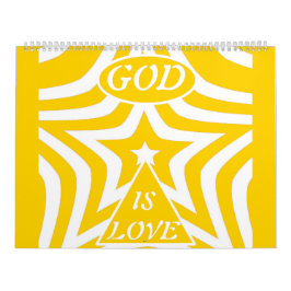 Achempong God Is Love Star Cyber Yellow Monthly  Kalender