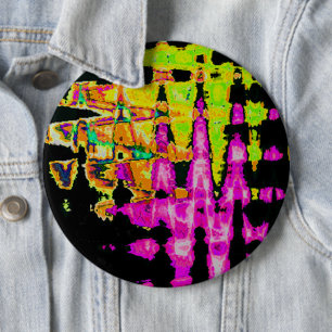 Achempong Neon Crimson: Abstrakt Glitch-konst Knapp