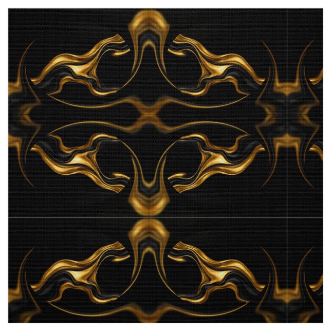 Achempong Opulent Swirl Polyester Poplin Dekorativ Tyg (Provkarta)