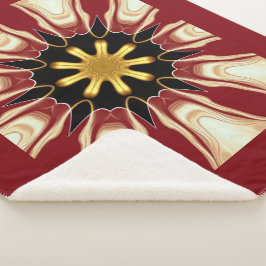 Achempong: Starburst Blanket | Deep Crimson & Gold