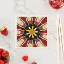 Achempong: Starburst | Deep Crimson & Gold Luxury Pappersservett
