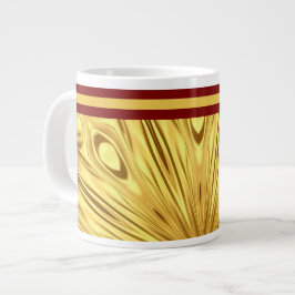 Achempong: The Gilded Zenith Opulent Swirl Crimson Jumbo Mugg