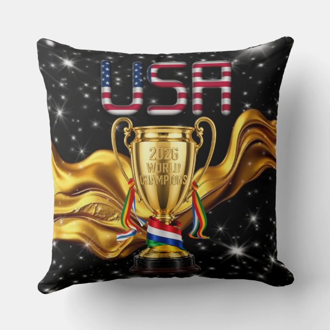 Achempong | VM 2026: Cosmic USA Gold Fluid Kudde (Baksida)