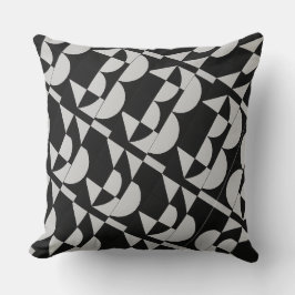 Achempong Zazzle: Geometric Black White Modern Art Kudde