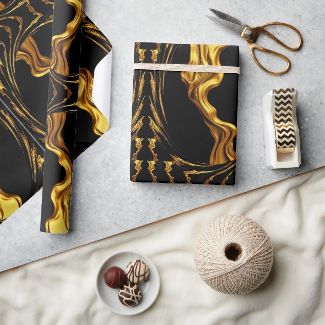 Achempong Zazzle: Luxury Swirl Abstract Art Gift W Presentpapper (Hantverk)