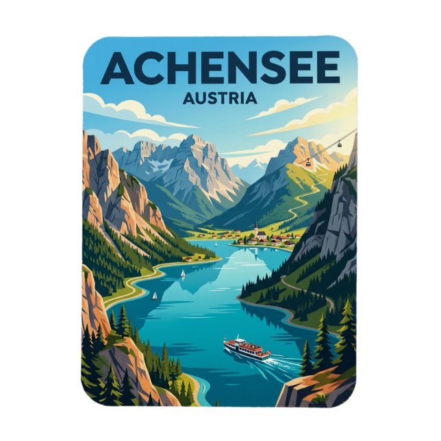 Achensee Österrike Magnet (Vertikal)