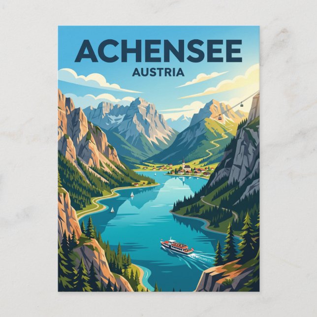 Achensee Österrike Vykort (Framsida)