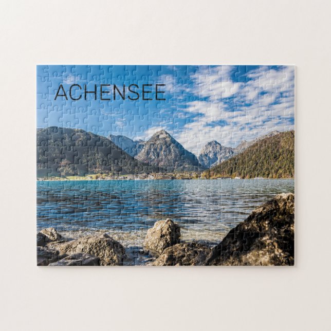 Achensee Tirol Retro Austria Helgdag Souvenir Pussel (Horisontell)