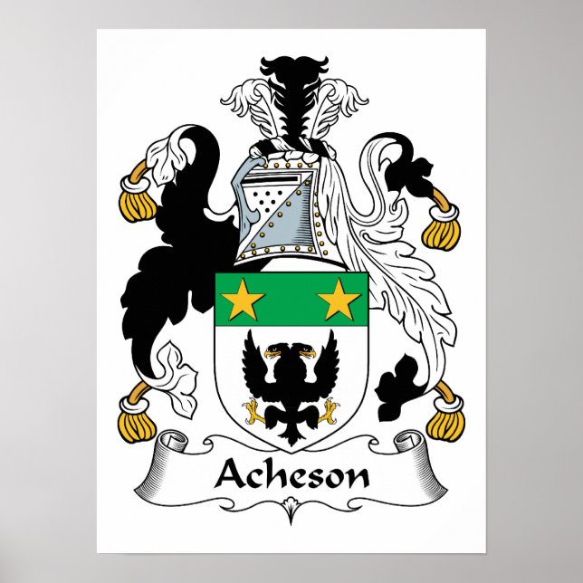 Acheson Family Crest Poster (Framsidan)