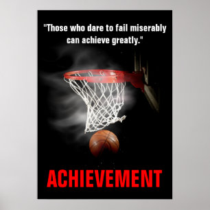 Achievement Basketball inspirationerande motivatio Poster