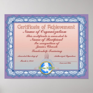 Achievement-intyg (kristet) poster