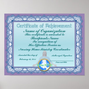 Achievement-intyg (kristet) poster
