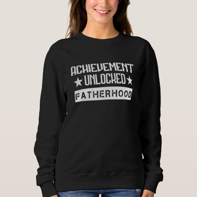 Achievement Unlock Fatherown Sarcastic T Shirt (Framsida)