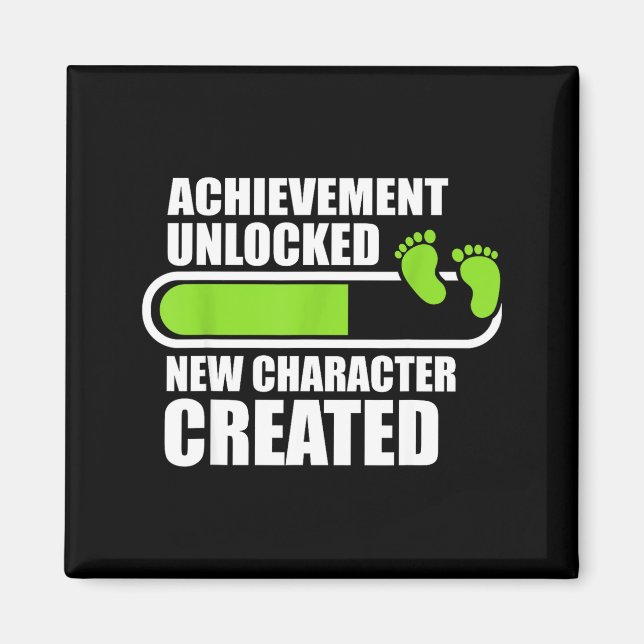 Achievement Unlocked New Character D Funny Pregnan Magnet (Framsidan)