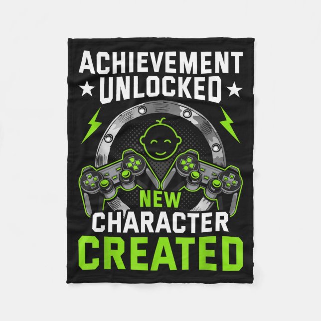 Achievement Unlocked New Character D Video Gamer  Fleecefilt (Framsidan)