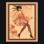 Achille Mauzan, Art Deco, Vie Parisienne Poster<br><div class="desc">Cupid and showgirl,  Art Deco,  tryckt av Achille Mauzan för Vie Parisienne</div>
