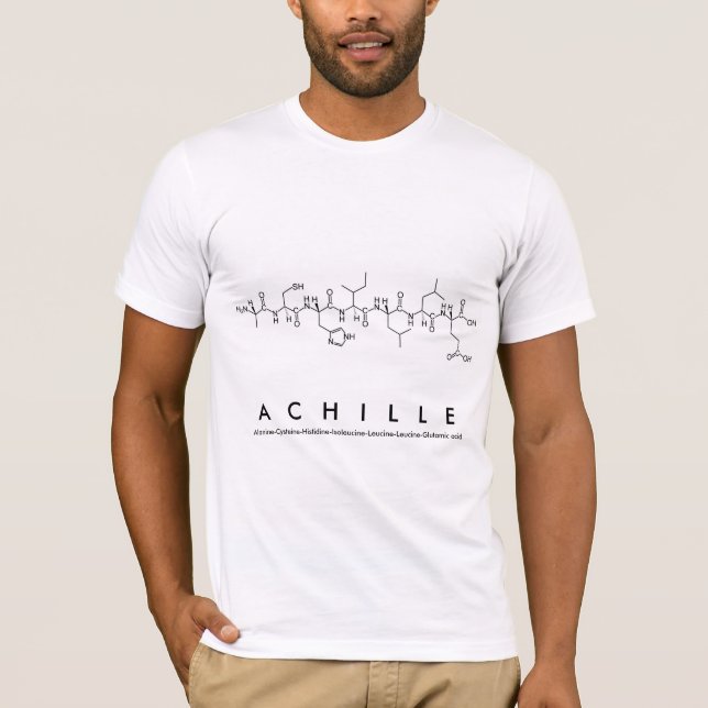 Achille peptide namn shirt t-shirt (Framsida)