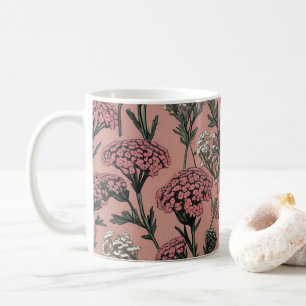 Achillea Desert Kväll Deep Ro mönster Kaffemugg