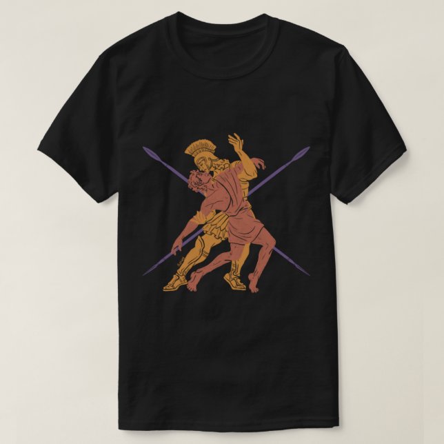 Achilles and Patroclus Älskare T Shirt (Design framsida)