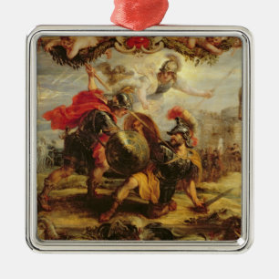 Achilles att besegra tyranniserar, 1630-32 julgransprydnad metall
