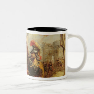 Achilles att besegra tyranniserar, 1630-32 Två-Tonad mugg