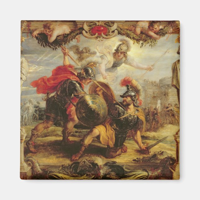 Achilles Defeat Hector, 1630-32 Magnet (Framsidan)