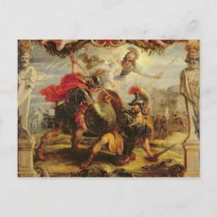 Achilles Defeat Hector, 1630-32 Vykort