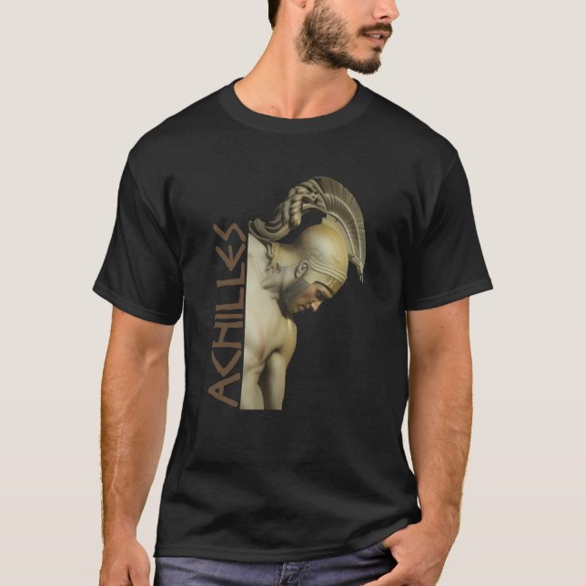 Achilles Greece Warrior T Shirt (Framsida)