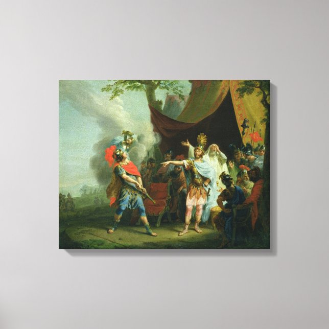 Achilles har en tvist med Agamemnon, 1776 Canvastryck (Framsida)