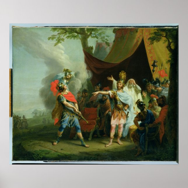 Achilles har en tvist med Agamemnon, 1776 Poster (Framsidan)