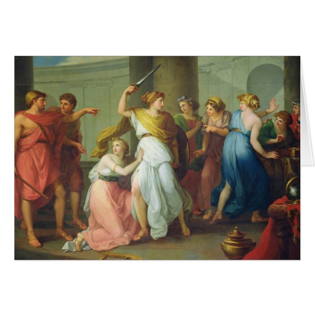 Achilles kände igen, 1799 hälsningskort (Framsidan Horizontal)
