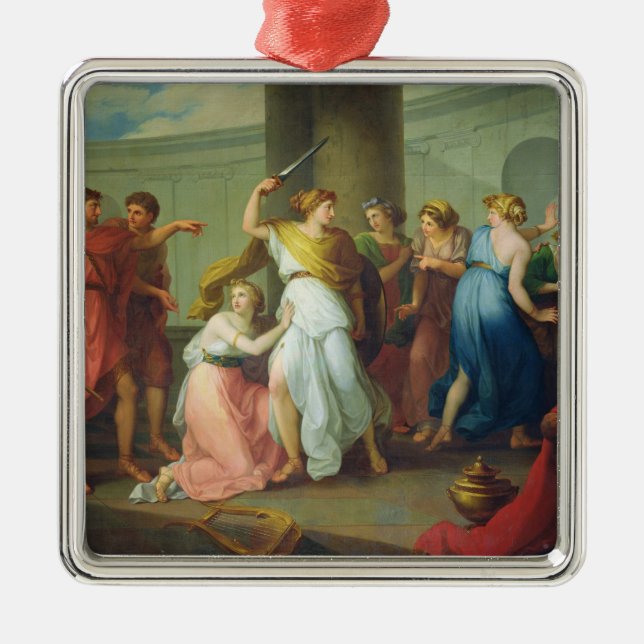 Achilles kände igen, 1799 julgransprydnad metall (Framsidan)