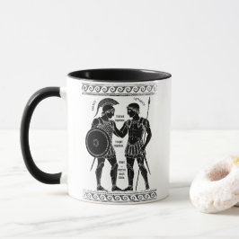 Achilles & Patroclus: Ancient Grekiska Queer Art Mugg