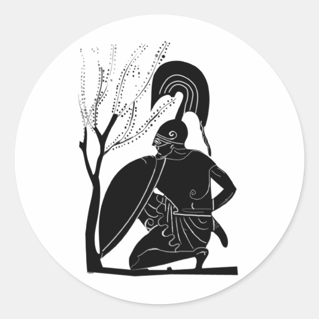 Achilles Sticker Runt Klistermärke (Framsida)