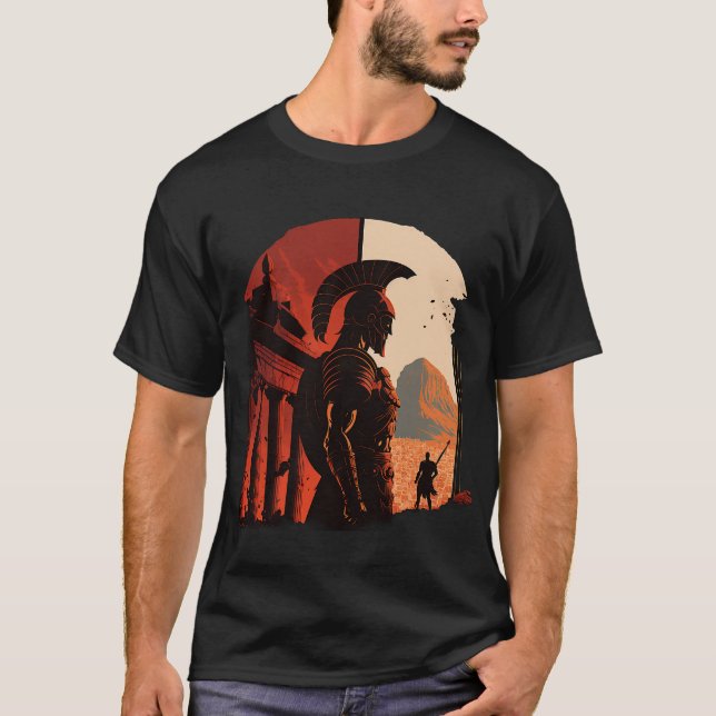 Achilles VS Hector T Shirt (Framsida)