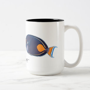 Achilles & Whitecheek Surgeonfishes Två-Tonad Mugg