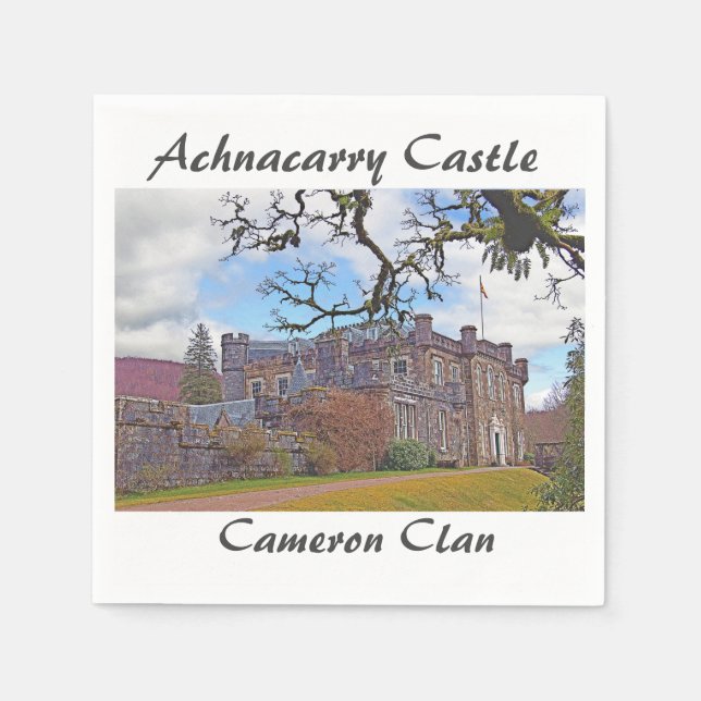 Achnacarry Castle - Cameron Klan Pappersservett (Framsidan)