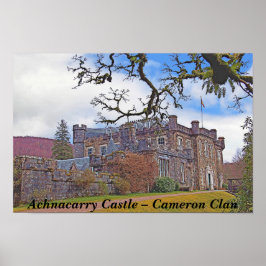 Achnacarry Castle Scotland - Cameron Klan Poster
